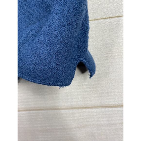 Cabelas Jacket Womens L Blue Embroidered Button Up Long Sleeve Wool Cotton Blend - Picture 8 of 12